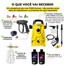 Kit Derrete Sujeira Completo ( Pistola de Alta Pressão Preta + Snow Foam Profissional + Lavadora de Alta Pressão Karcher Compacta + adaptador + Auto90 1L)
