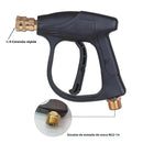 Pistola de Alta Pressão Preta c/ Engate Rápido e 4 bicos para jato de água com Adaptador Lavadora