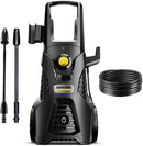 Kit Derrete Sujeira Pro Max (Pistola de Alta Pressão + Snow Foam + Lavadora de Alta Pressão K5 + adaptador +  Kit Auto90 10L + Pretinho 500ml + Shampoo c/ cera de Carnaúba 5L + Revitalizador de Plásticos)