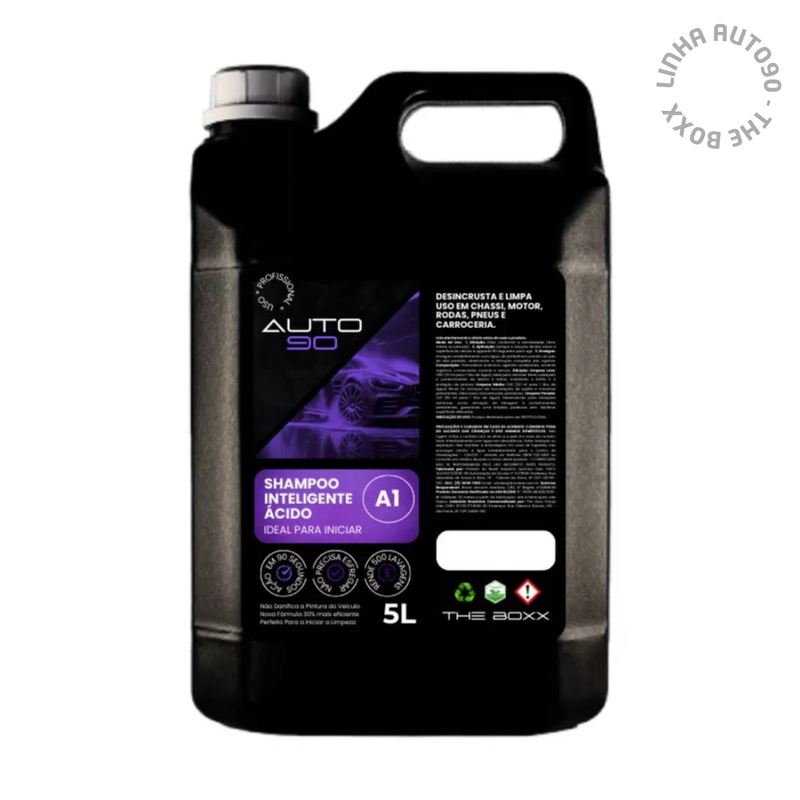 Shampoo Automotivo Kit Auto90 10L Profissional - Desincrustante, Desengraxante, Limpa, Descontamina - Frete Grátis