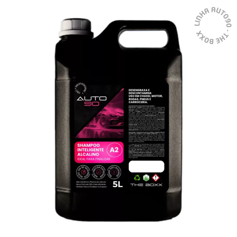 Shampoo Automotivo Kit Auto90 10L Profissional - Desincrustante, Desengraxante, Limpa, Descontamina - Frete Grátis