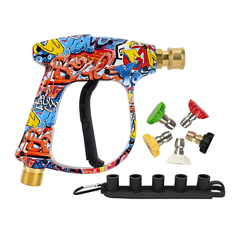 Kit Pistola de Alta Pressão Color + Snow Foam Profissional com Adaptador Lavadora - Frete Grátis