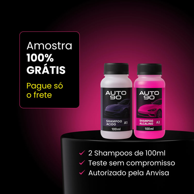 AMOSTRA GRÁTIS - Kit Auto90 200ml - DERRETE A SUJEIRA EM 90 SEGUNDOS - (Pague somente o frete)