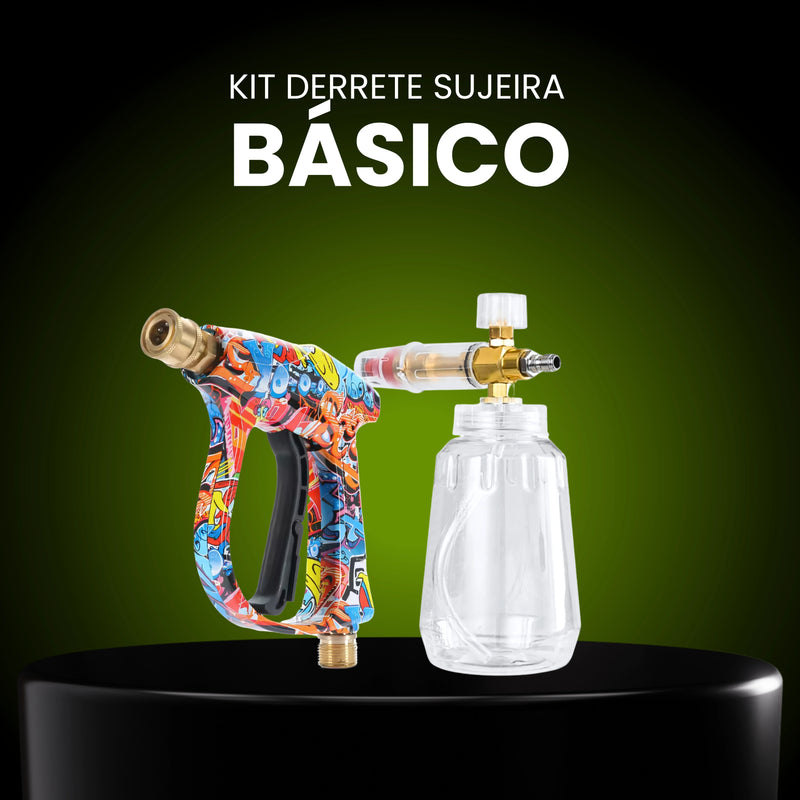 Kit Derrete Sujeira Básico (Pistola de Alta Pressão + Snow Foam Profissional + Adaptador)