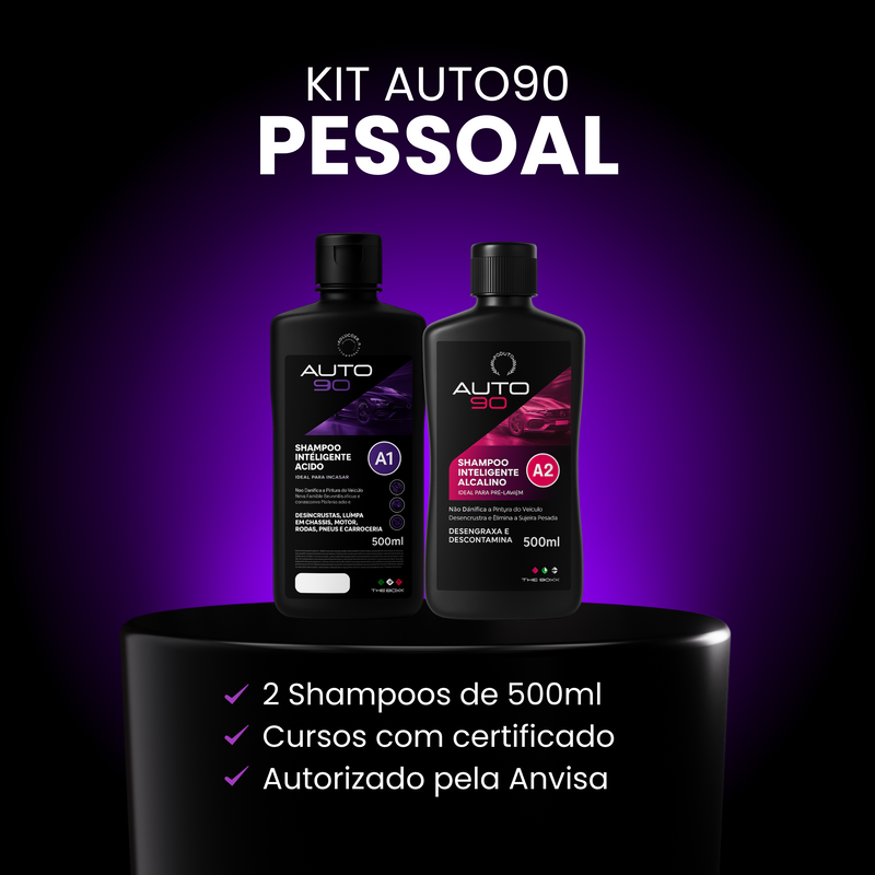 Kit Derrete Sujeira Pessoal (Pistola de Alta Pressão+ Snow Foam + Kit Auto90 1L +  adaptador + Pretinho em Gel) - Frete Grátis