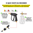 Kit Derrete Sujeira Básico (Pistola de Alta Pressão Preta + Snow Foam Profissional + Adaptador)