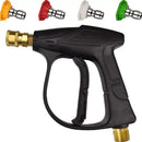 Pistola de Alta Pressão Preta com Engate Rápido e 4 bicos para jato de água