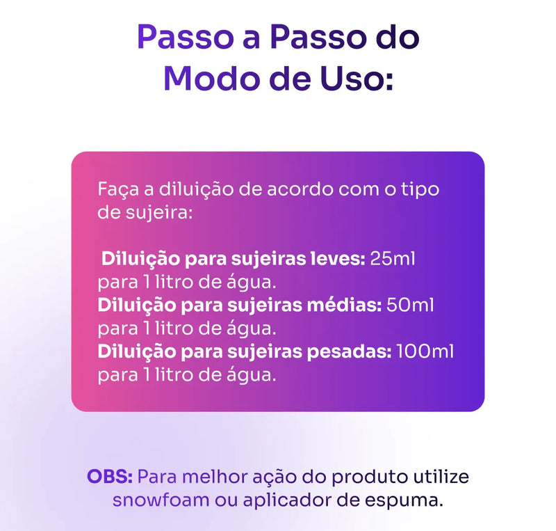 Shampoo Automotivo Kit Auto90 1L Pessoal - Desincrustante e Desengraxante - Frete Grátis