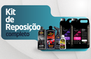 Kit de Reposição (Shampoo Auto90 10L Profissional + Pretinho em Gel + Limpa Estofados + Shampoo com Cera de Carnaúba + Cristalizador de vidros)
